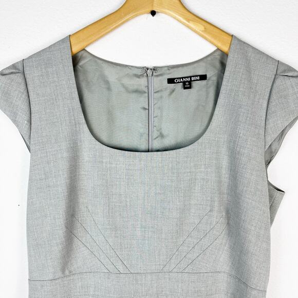 Gianni Bini Gray Sheath Dress Size 10 - Picture 7 of 12
